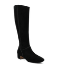 The Starling Flat Tall Boot - Black Suede