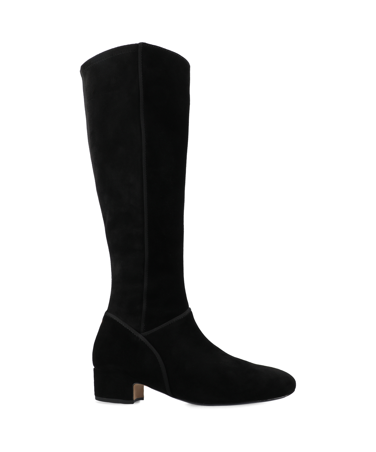 The Starling Flat Tall Boot - Black Suede