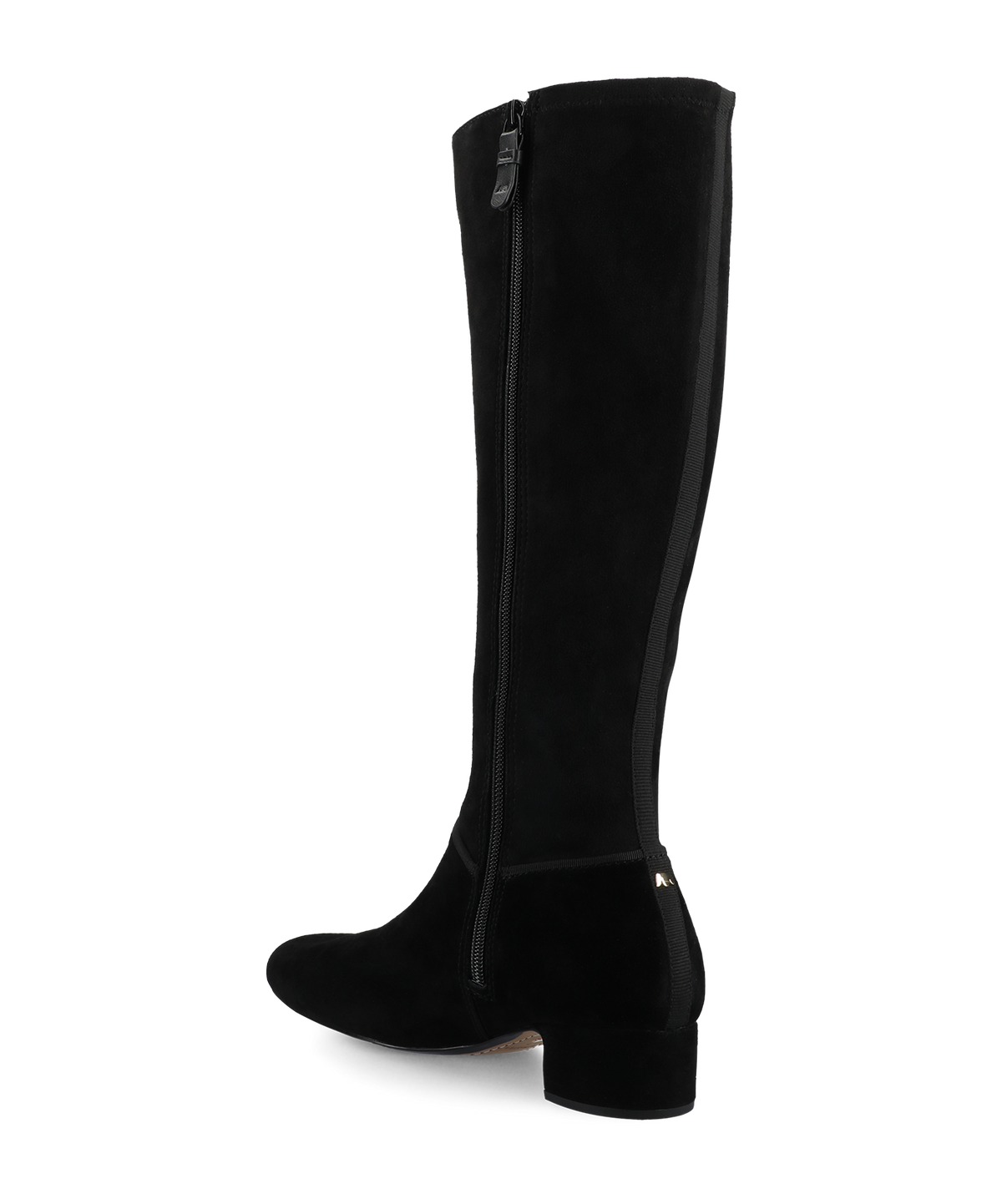 The Starling Flat Tall Boot - Black Suede