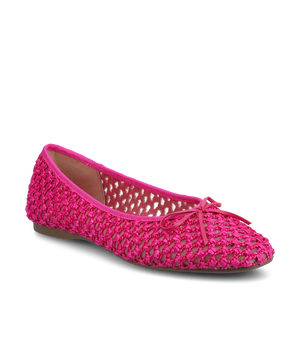 The Songbird Hot Pink Openweave Women's Ballet Flats Birdies
