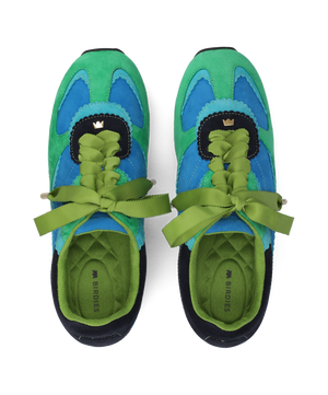 The Speedbird - Multi Cyan Suede