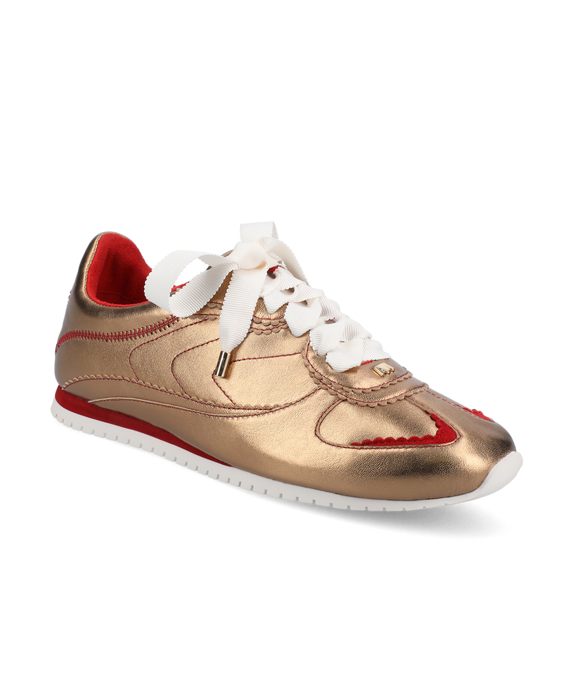 The Speedbird - Vintage Gold Metal Leather