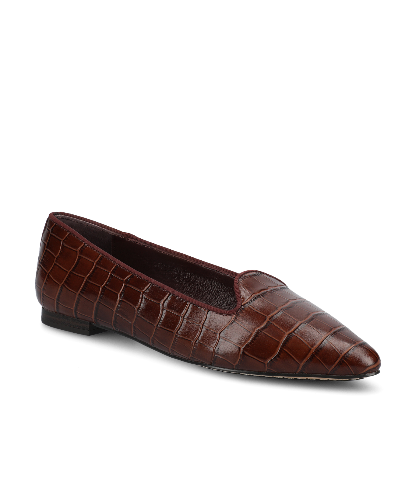 The Sparrow - Brown CrocPrint Leather