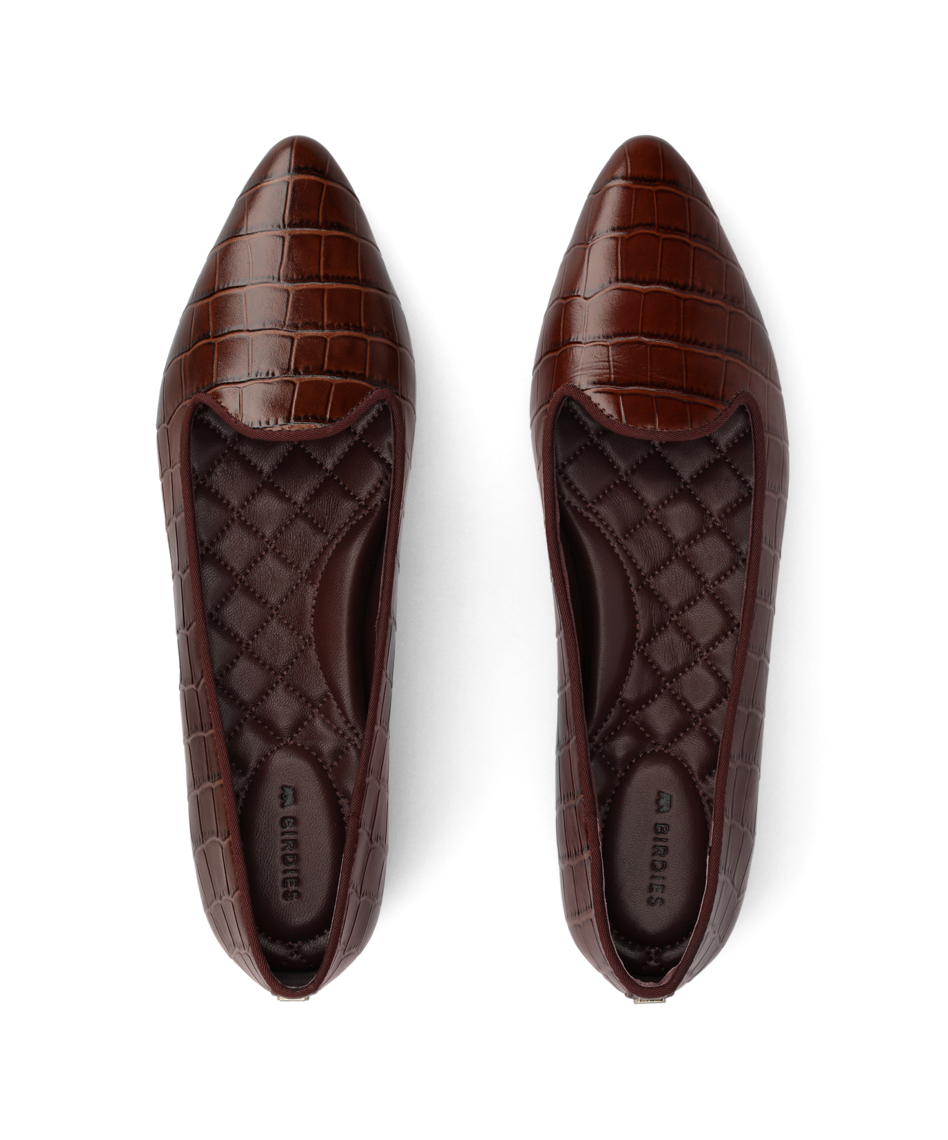 The Sparrow - Brown CrocPrint Leather