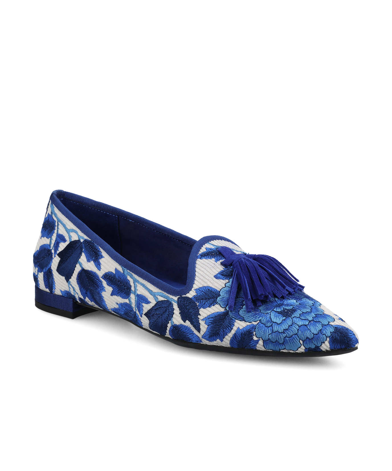 The Starfinch 15 Tassel - Empire Blue Teatime Embroidery
