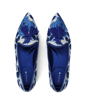The Starfinch 15 Tassel - Empire Blue Teatime Embroidery