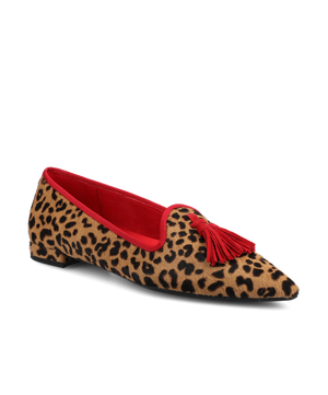 The Starfinch 15 Tassel - Leopardprint Haircalf
