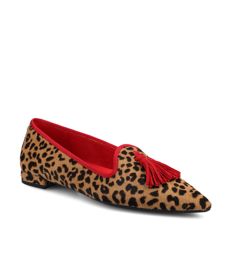 The Starfinch 15 Tassel - Leopardprint Haircalf