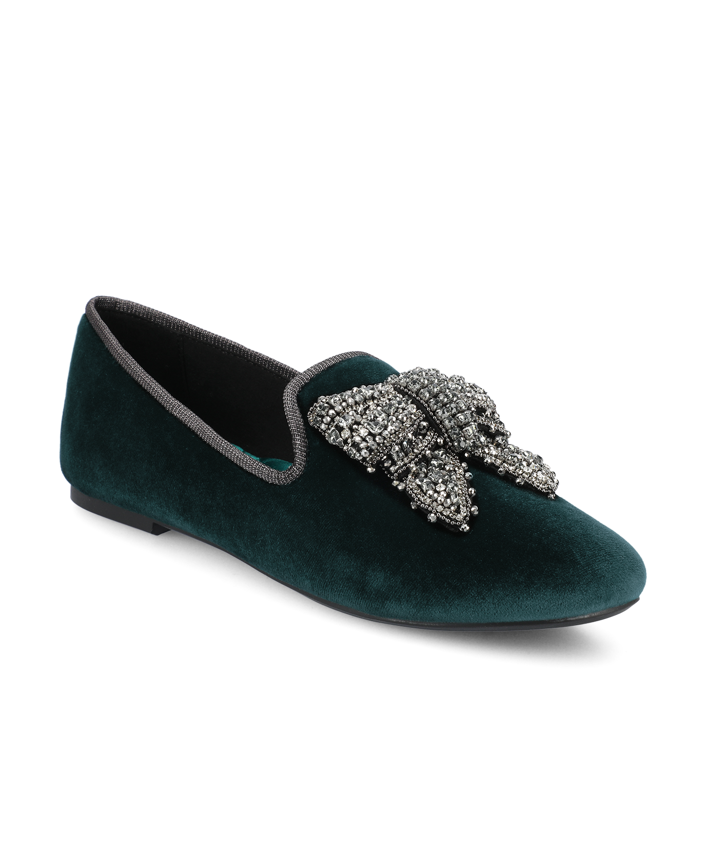 The Starling Monaco Bow - Royal Green Velvet