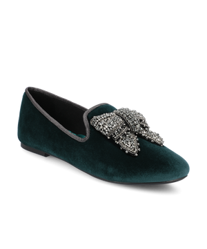 The Starling Monaco Bow - Royal Green Velvet
