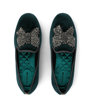 The Starling Monaco Bow - Royal Green Velvet