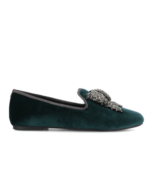The Starling Monaco Bow - Royal Green Velvet