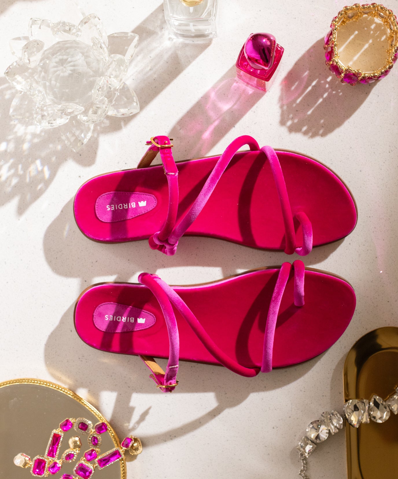 The Sunbird String - Hot Pink Velvet