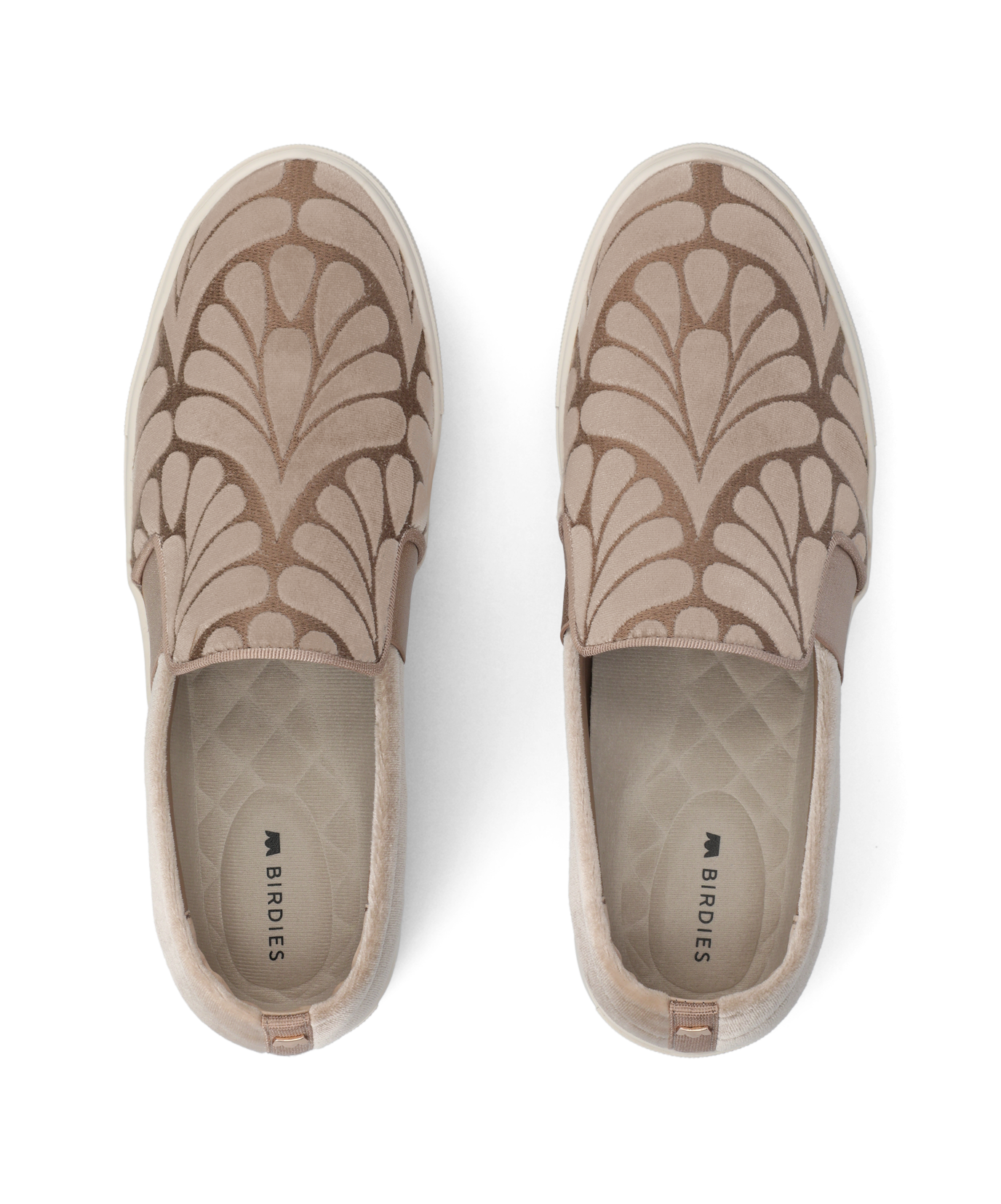 The Swift - Taupe Velvet Embroidery