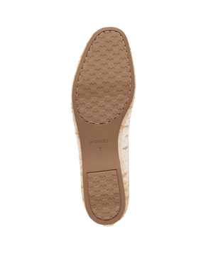 bottom view of the Songbird Ballet Flat in Gold mesh Sparkle