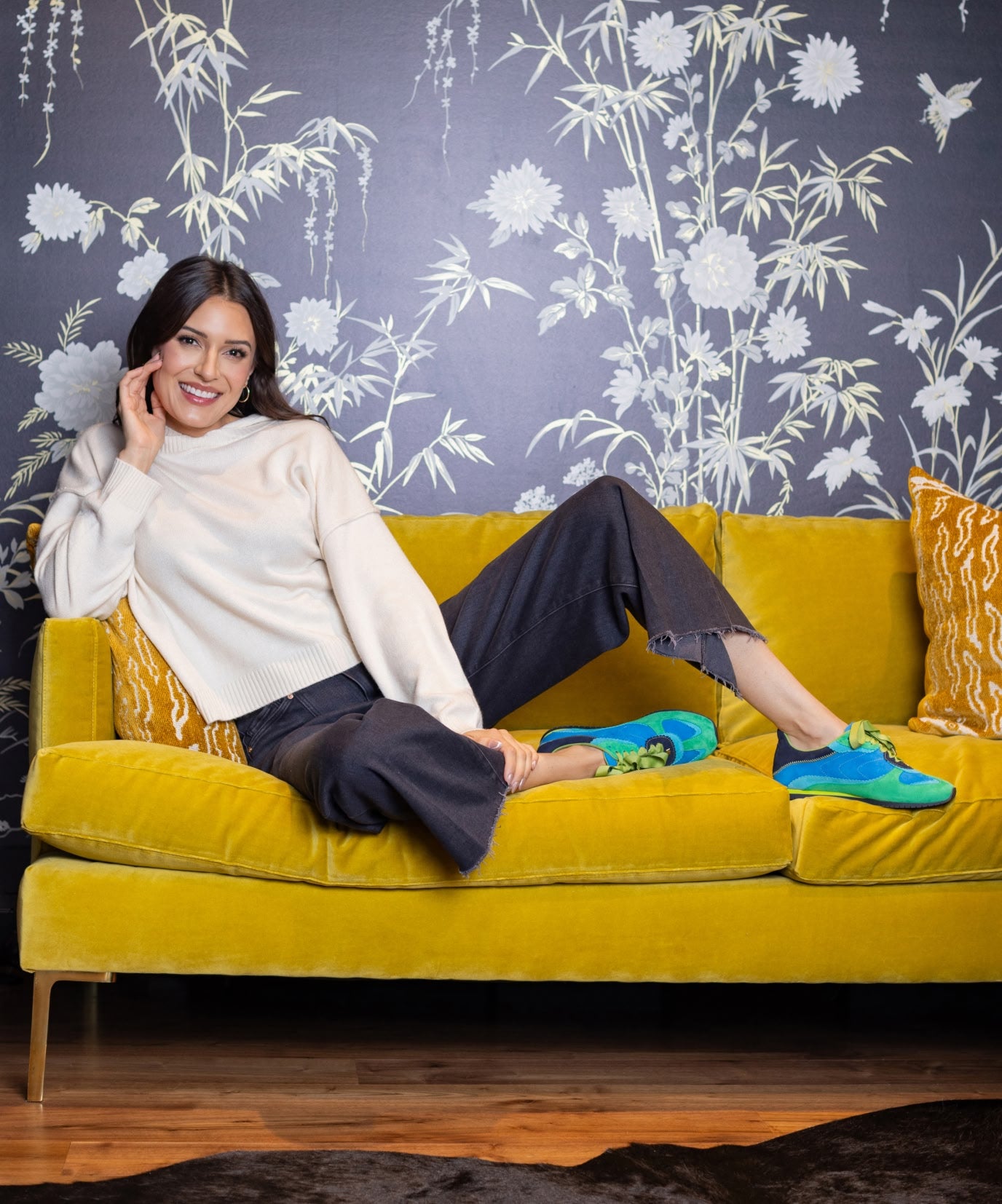 The Speedbird - Multi Cyan Suede