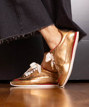 The Speedbird - Vintage Gold Metal Leather