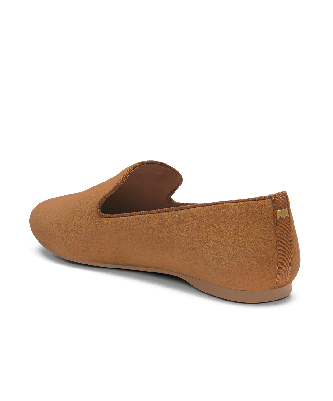 back 3/4ths view of the Starling in golden oak (tan) suede