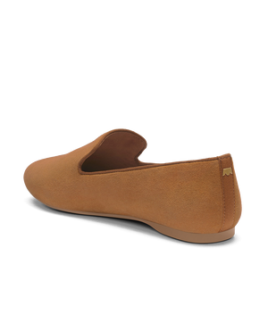 back 3/4ths view of the Starling in golden oak (tan) suede