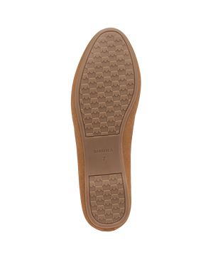 bottom view of the Starling in golden oak (tan) suede