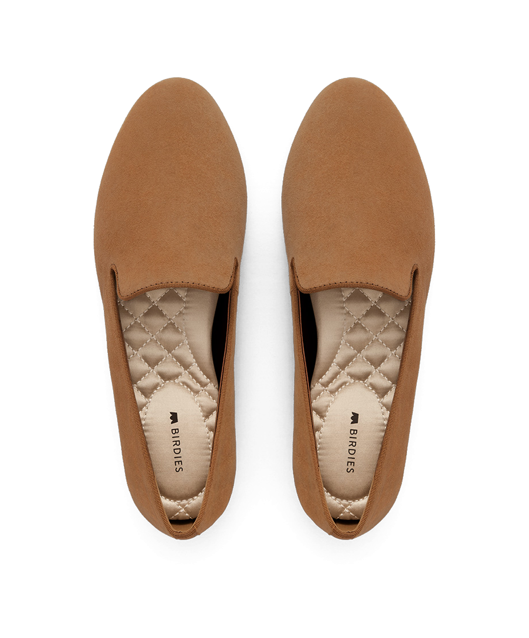 hover | top view of the Starling in golden oak (tan) suede