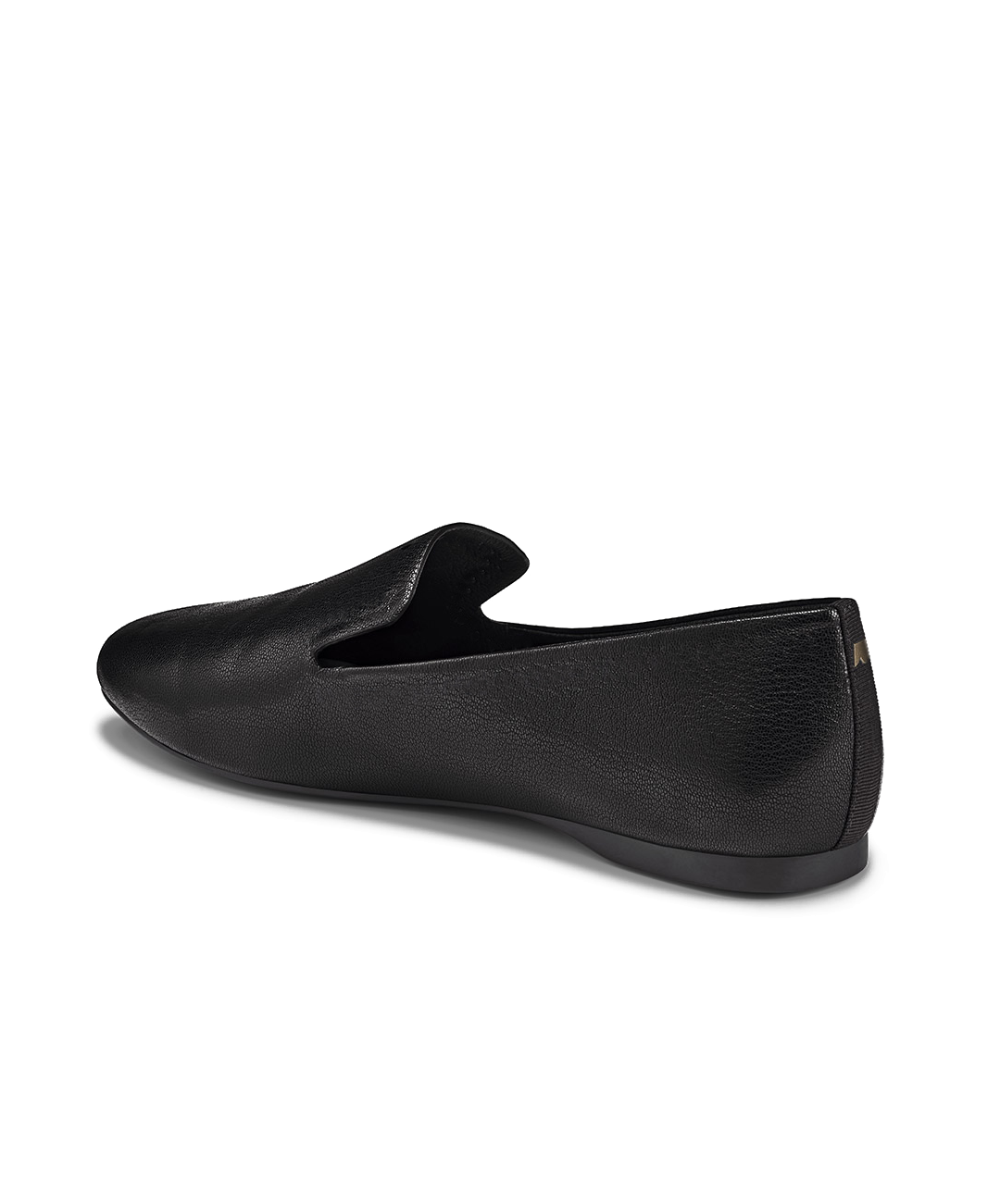 back 3/4ths view of the Starling in Jet (black) Leather