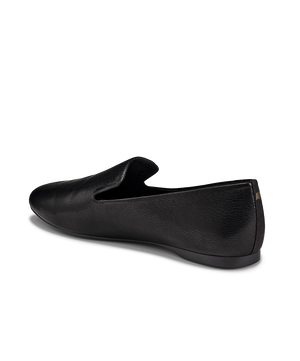 back 3/4ths view of the Starling in Jet (black) Leather