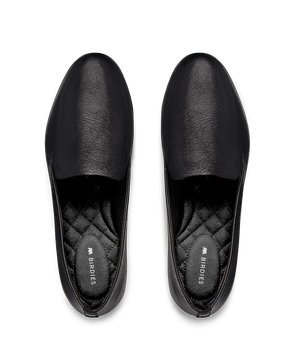 hover | top view of the Starling in Jet (black) Leather