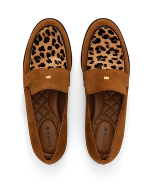 hover | top view of the Starling 20 in Cheetah Print Calf Hair