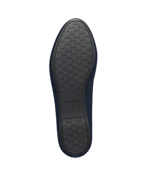 bottom view of the Starling in Navy Suede