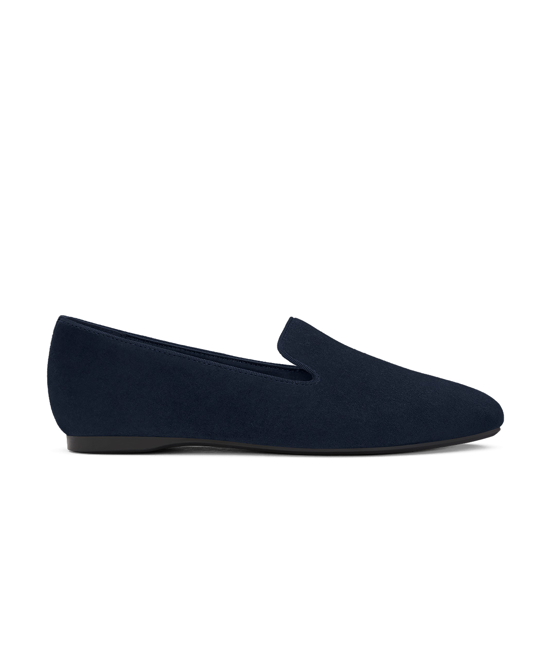 side view of the Starling in Navy Suede