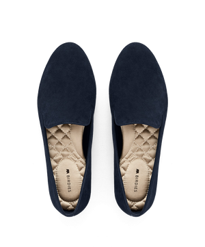 hover | top view of the Starling in Navy Suede