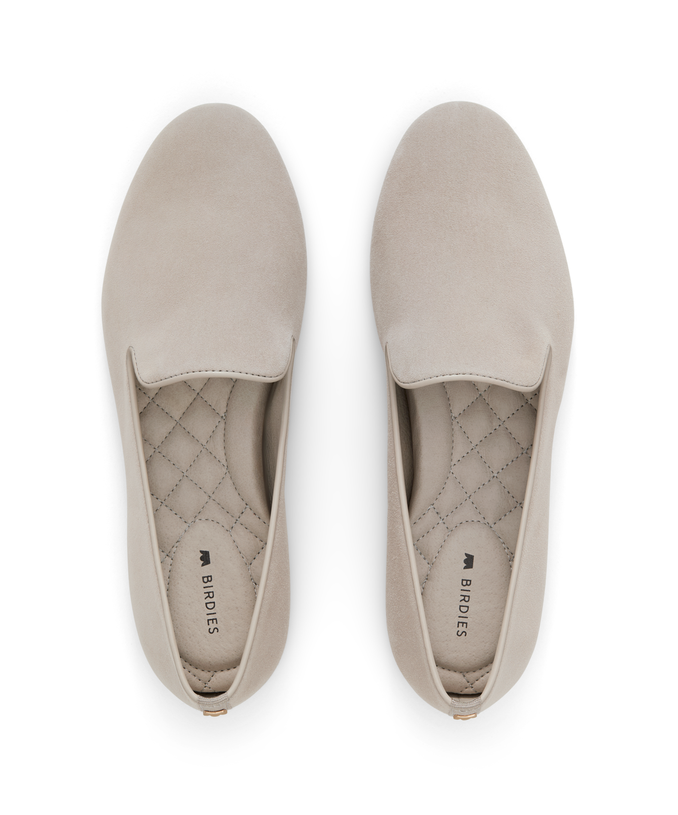 hover | top view of the Starling in Stone (grey) Suede