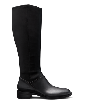 side view of the starling tall boot in black leather