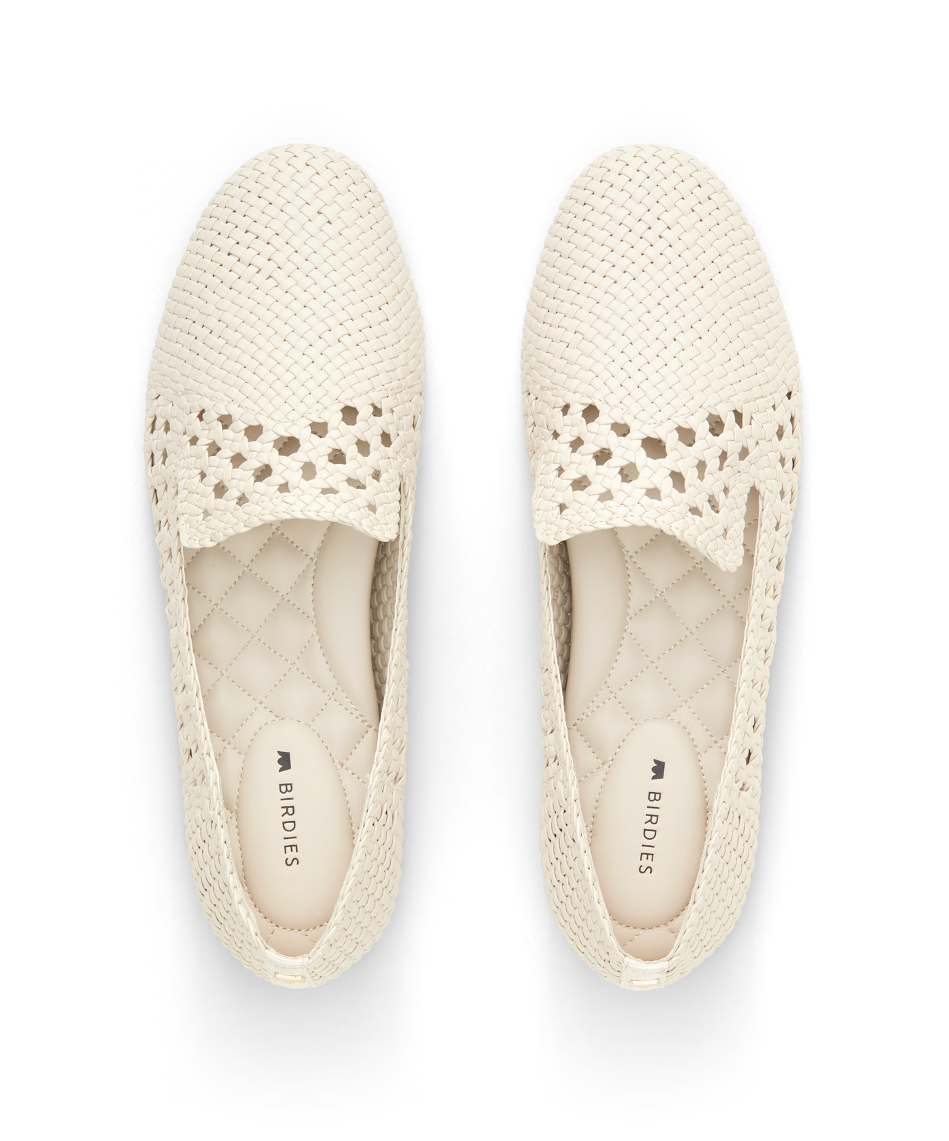 hover | top view of the Starling in Ecru (white) woven