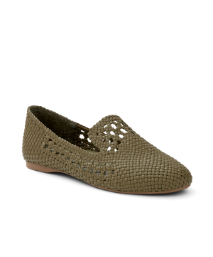 front 3/4ths view of the Starling in Olive Woven