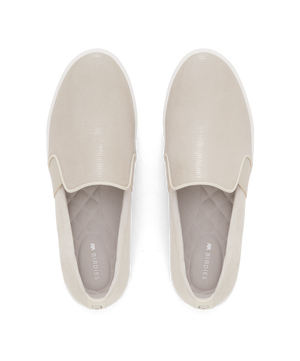hover | top view of the Swift Slip on Sneaker in Bone (cream) Embossed Leather