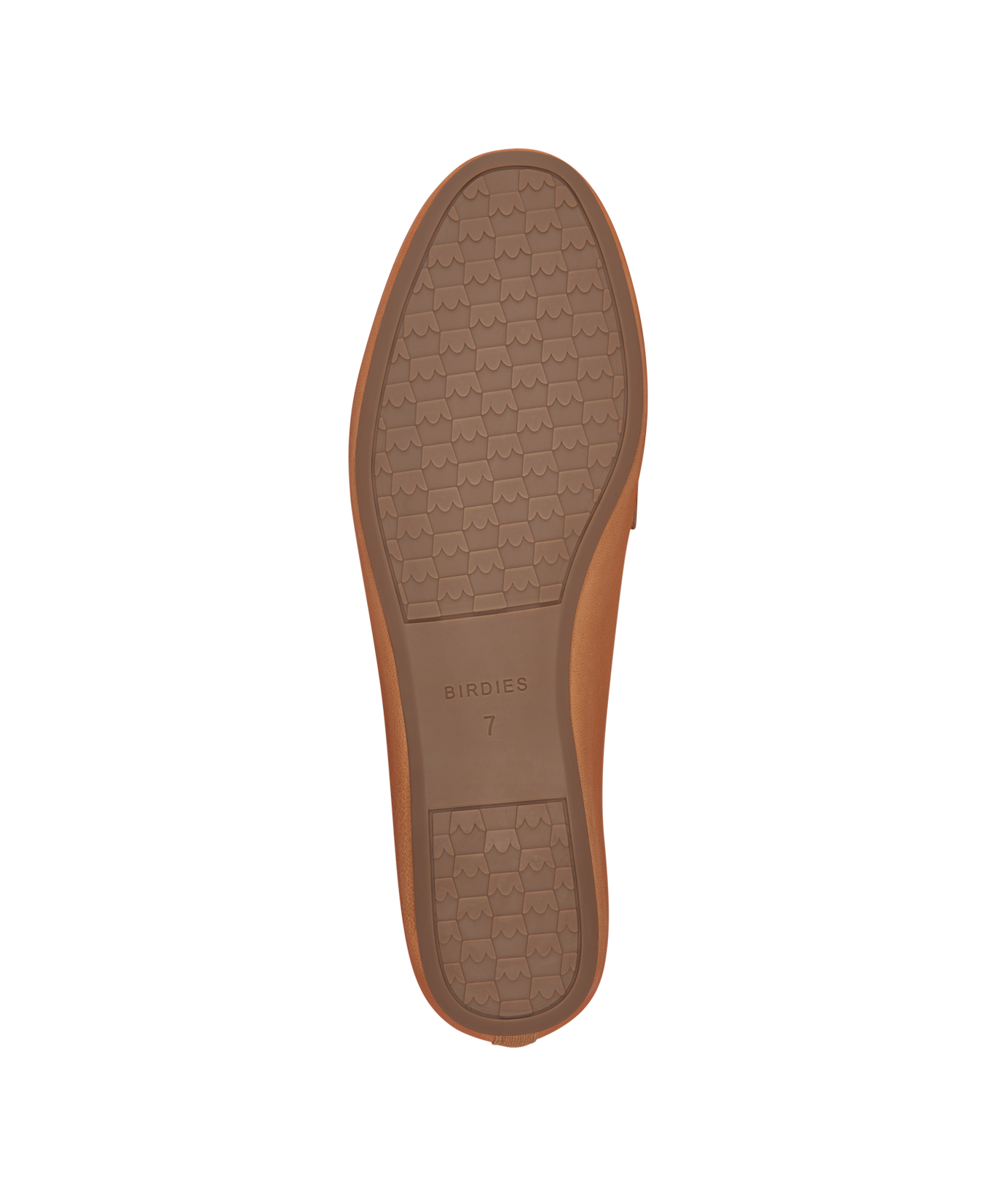 bottom view of the Vesper loafer in Cappuccino (brown) Leather