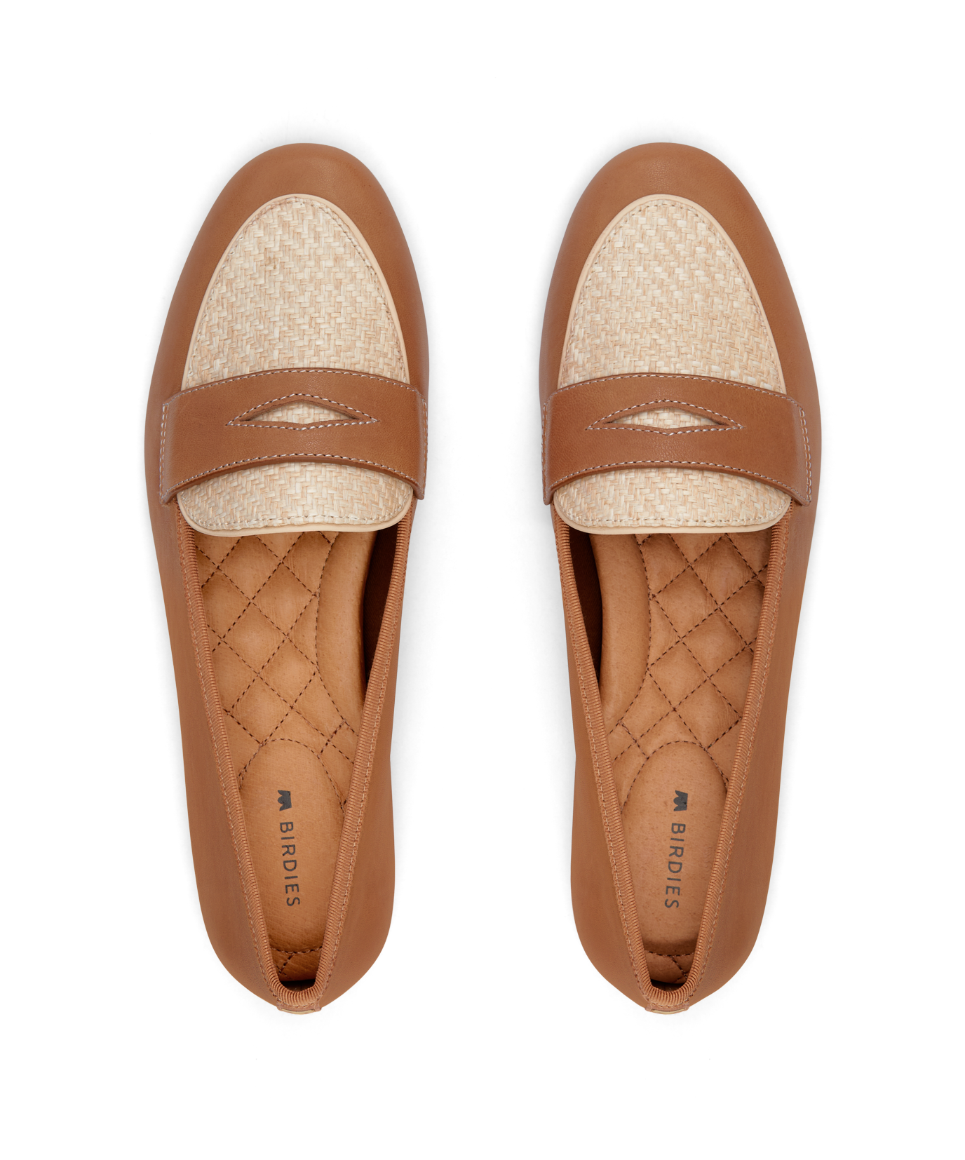 top view of the Vesper loafer in Cappuccino (brown) Leather