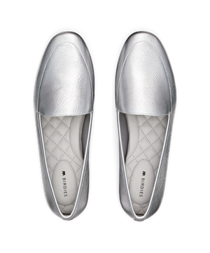 hover | top view of the Vesper loafer in Silver Leather
