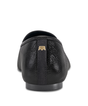 back view of the Vesper loafer in Noir (black) Leather