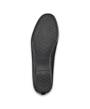 bottom view of the Vesper loafer in Noir (black) Leather