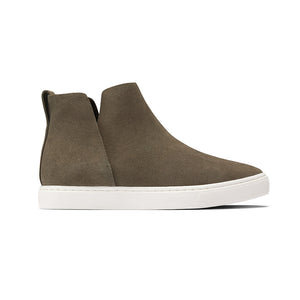 Women's ankle bootie - Falcon in water resistant olive green suede
